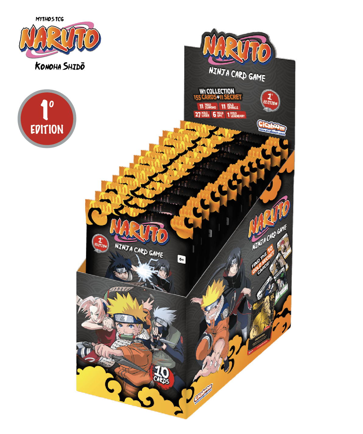 Naruto Mythos TCG Set 1 First Edition Booster Display
