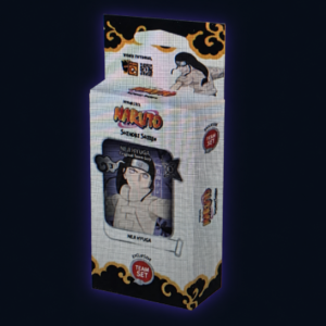 Naruto Mythos Shinobi Shiren Team Set Neji Hyuga – Verpackung vor dunklem Hintergrund